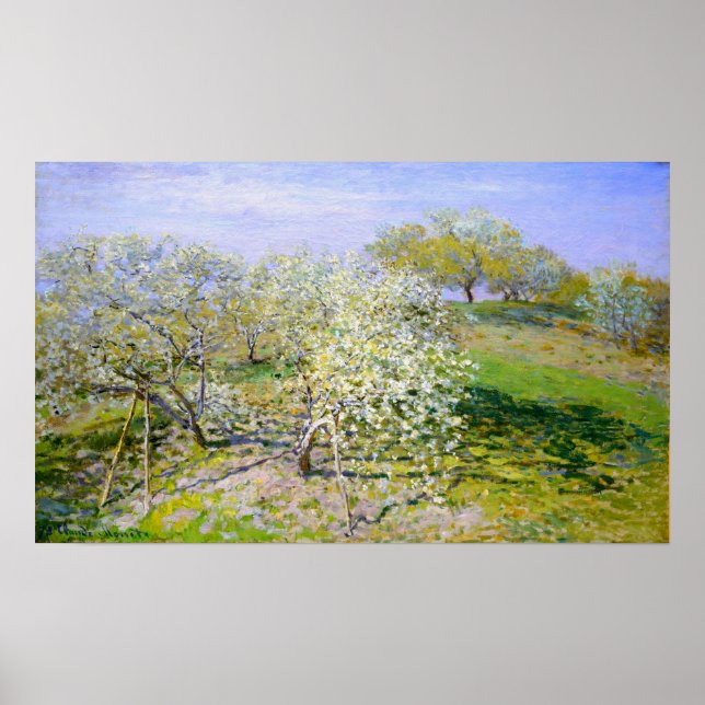 Poster Monet - Macieiras em Flor 1873 (Frente)