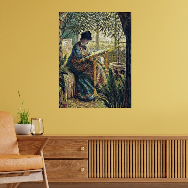 Poster Monet - Madame Monet Embroidering (Sala de Estar 2)