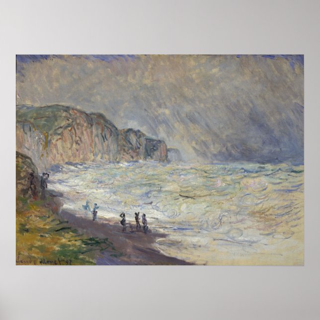 Poster Monet - Mar Agitado em Pourville (Frente)
