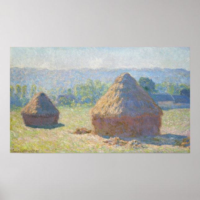 Poster Monet - Medas de Feno Fim de Verão (Frente)
