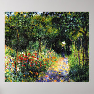 Poster Monet - Mulher do Jardim, pintura de arte