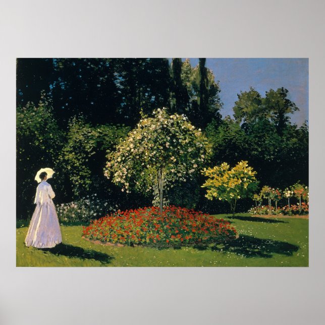Poster Monet - Mulher no Jardim (Frente)
