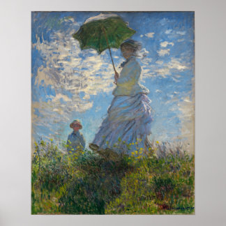 Poster Monet - Mulher Parasol, Madame Monet e Filho