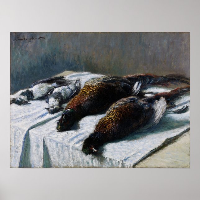 Poster Monet - Natureza Morta com Faisões e Tarambolas (Frente)
