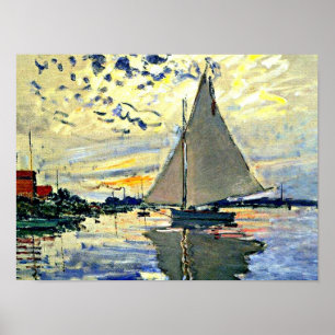 Poster Monet - Nave de vela no Le Petit Gennevilliers