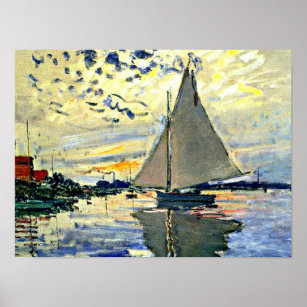 Poster Monet - Navio de vela na le Petit Gennevilliers