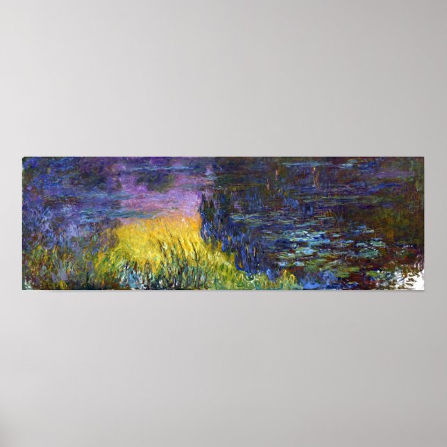 Poster Monet - Ninféias Pôr do Sol (Frente)