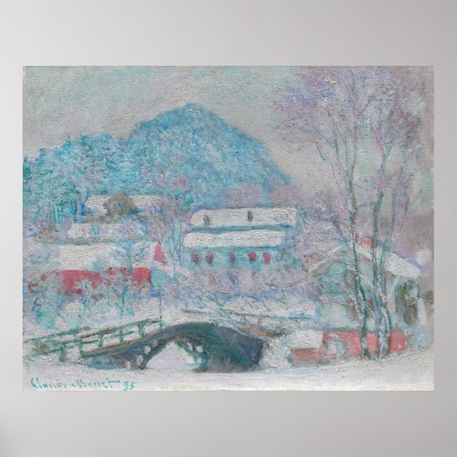 Poster Monet - Noruega, Sandviken Village na neve (Frente)