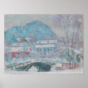 Poster Monet - Noruega, Sandviken Village na neve
