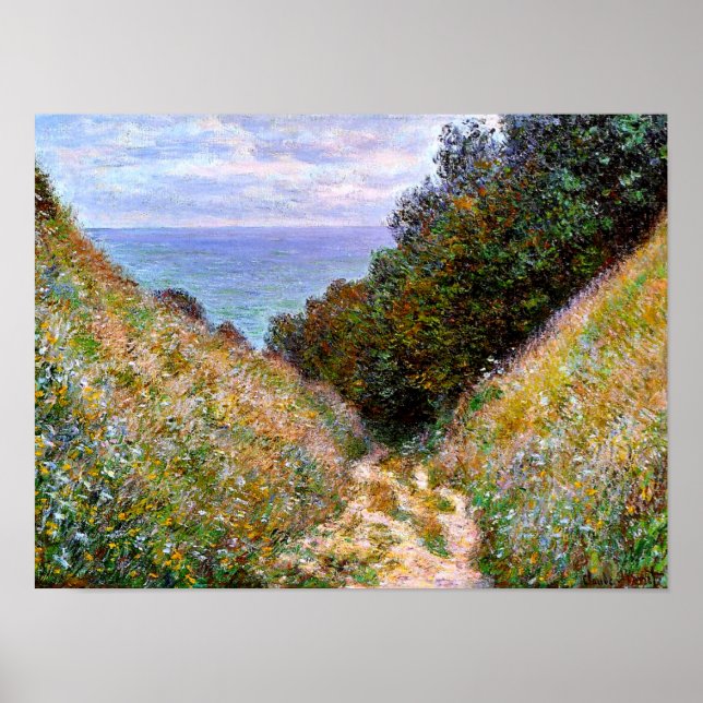 Poster Monet - O Caminho em La Cavee, Pourville (Frente)
