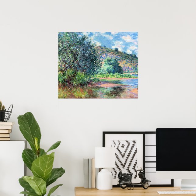 Poster Monet - Paisagem em Port-Villez, (Escritório em casa)