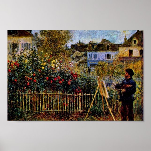 Pôster Monet Pintando Em Seu Jardim Na Argentina (Frente)