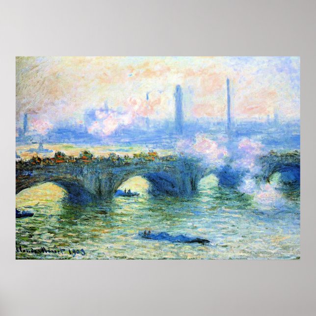 Poster Monet - Ponte de Waterloo, Londres, (Frente)