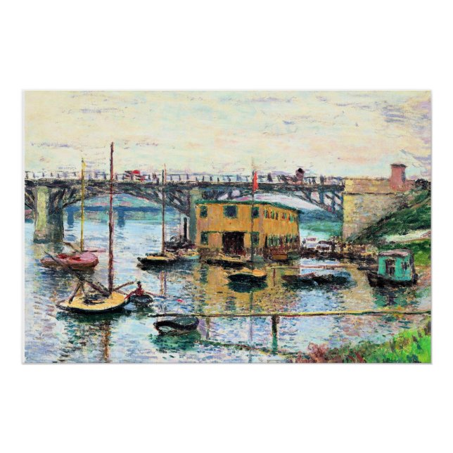 Pôster Monet - Ponte no Argenteuil no Dia da Cinza (Frente)