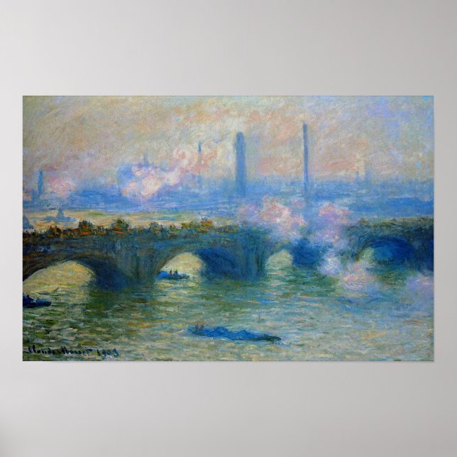 Pôster Monet: Ponte Waterloo em Londres, por Claude Monet (Frente)