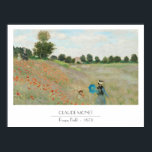 Poster Monet Poppie Fields<br><div class="desc">Elegante impressão,  Claude Monet Poppy Fields pintou perto da Argentina em 1873.</div>