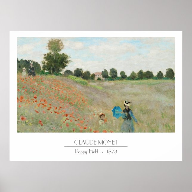 Poster Monet Poppie Fields (Frente)