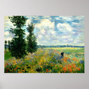 Poster Monet - Poppy Field, Argenteuil