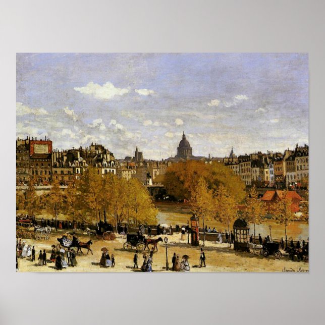Poster Monet - Quai du Louvre, pintura de arte (Frente)