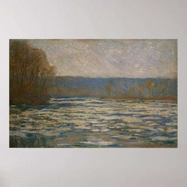 Poster Monet - Quebra De Gelo No Sena De Bennecourt (Frente)