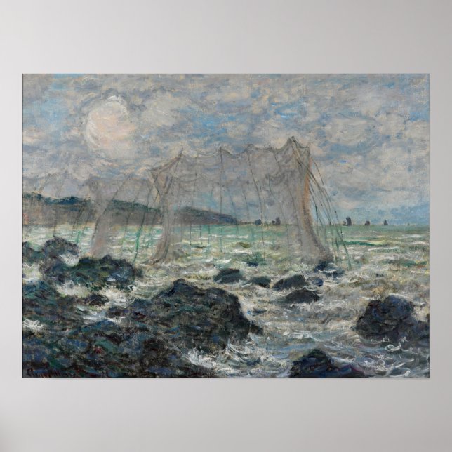 Poster Monet - Redes De Pesca Em Pourville (Frente)