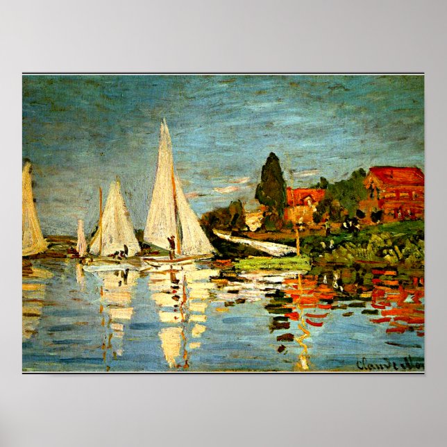 Poster Monet - Regatta na Argentina, Impressionismo (Frente)