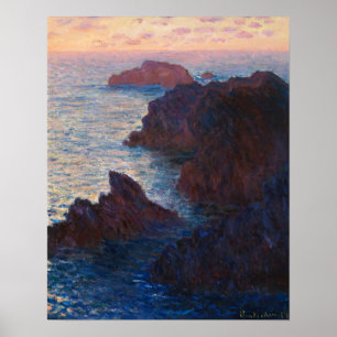 Poster Monet - Rochas Em Belle Ile Port Domois