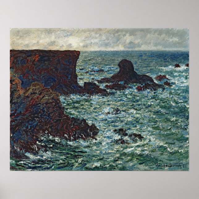 Poster Monet - Rochas Em Port Coton The Lion Rock 1886 (Frente)