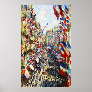 Poster Monet - Rue Montorgueil em Paris