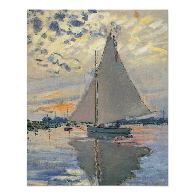 Pôster Monet Sailboat (Frente)