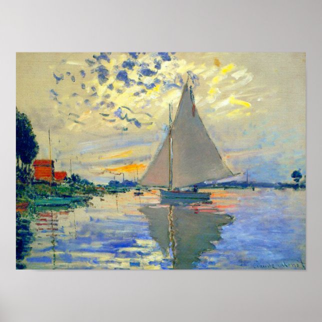 Poster Monet Sailboat no Le Petit-Gennevilliers (Frente)
