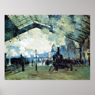 Poster Monet - Santo-Lazare Gare, Normandy Train,