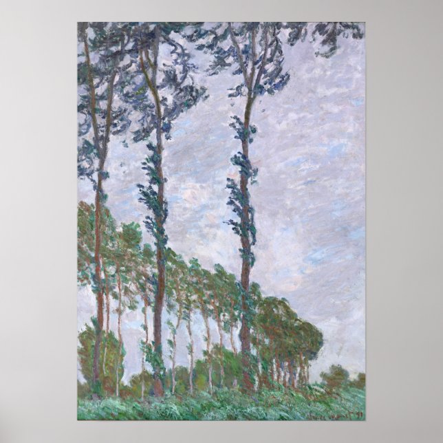 Poster Monet - Série Efeito Eólico Dos Poplars (Frente)