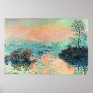 Poster Monet - Sun Setting on the Seine