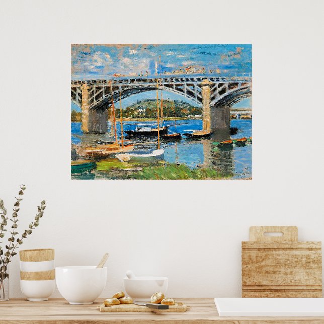 Poster Monet - The Bridge over the Seine, (Cozinha)