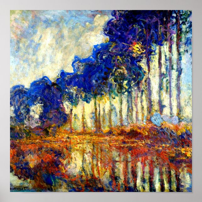 Poster Monet - The Poplars in Autumn (Frente)