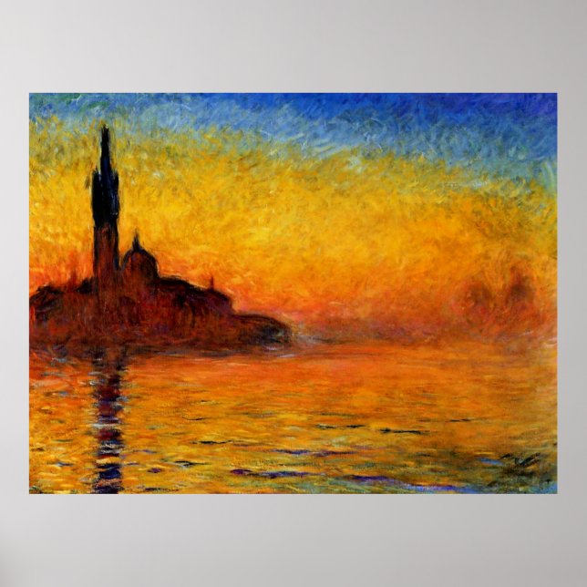 Poster Monet - Veneza Crepúsculo (Frente)