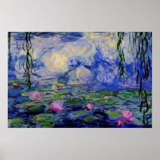 Poster Monet water lilies 1919 art