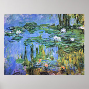 Poster Monet - Water Lily, 1914-1915, pintura de arte
