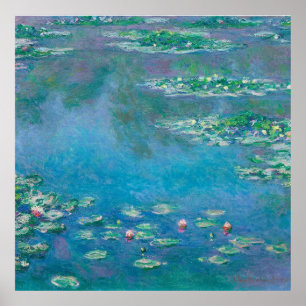Poster Monet Water Lily Impressionista Pintura