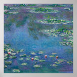 Poster Monet Water Lily Painting<br><div class="desc">Oscar-Claude Monet (14 de novembro de 1840 - 5 de dezembro de 1926) foi pintor e fundador do estilo de pintura Impressionista francês. O termo "impressionismo" deriva do título de uma de suas pinturas. Esta pintura é Água Lírios.</div>