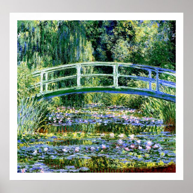 Poster Monet - Water Lily Pond & Japan Bridge (Frente)