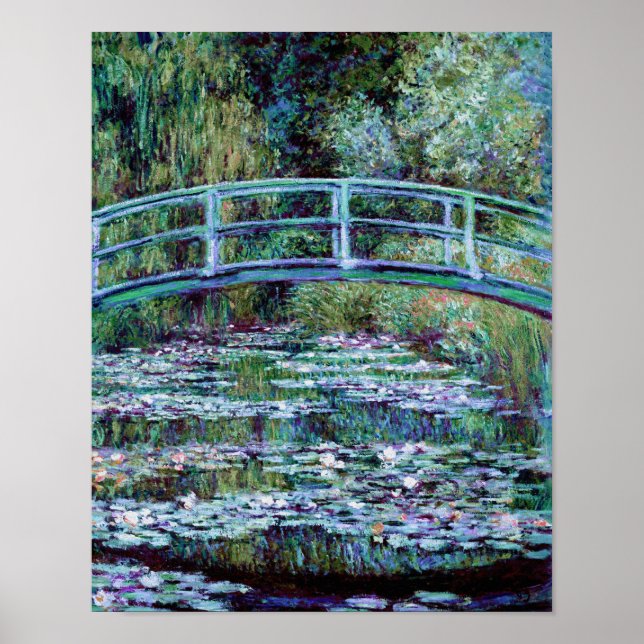 Poster Monet - Water Lily Pond & Japan Bridge (Frente)