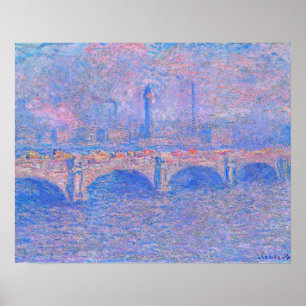 Poster Monet - Waterloo Bridge, Efeito Da Luz Solar,