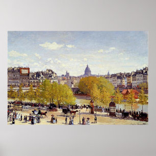 Poster Monet - Wharf de Louvre, Paris