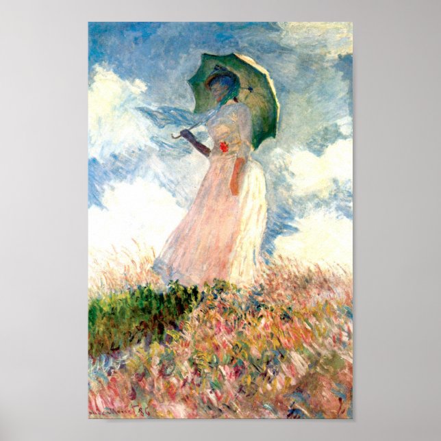 Poster Monet Woman with a Parasol Facing Left (Frente)