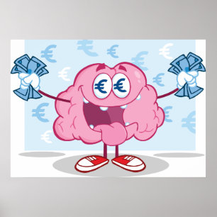Poster Money Loving Creature Holding Cash