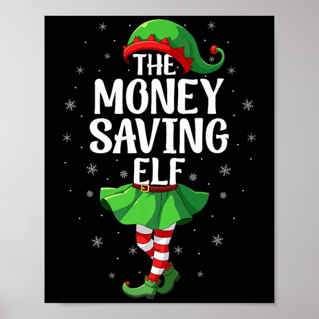 Poster Money Saving Elf Christmas Girls Women Elf Squad X (Frente)