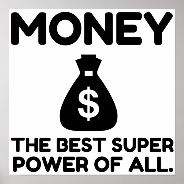 Poster Money Super Power (Frente)