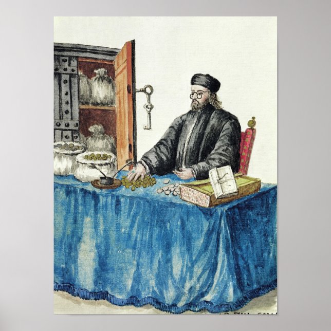 Poster Moneylender veneziano, de um livro ilustrado (Frente)